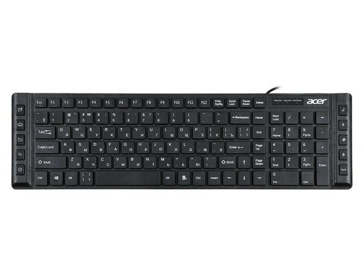 Клавиатура проводная Acer OKW010 черный slim (ZL.KBDEE.002)
